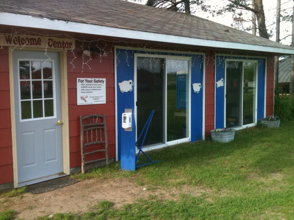 Front view of the old garage, I mean Welcome Center