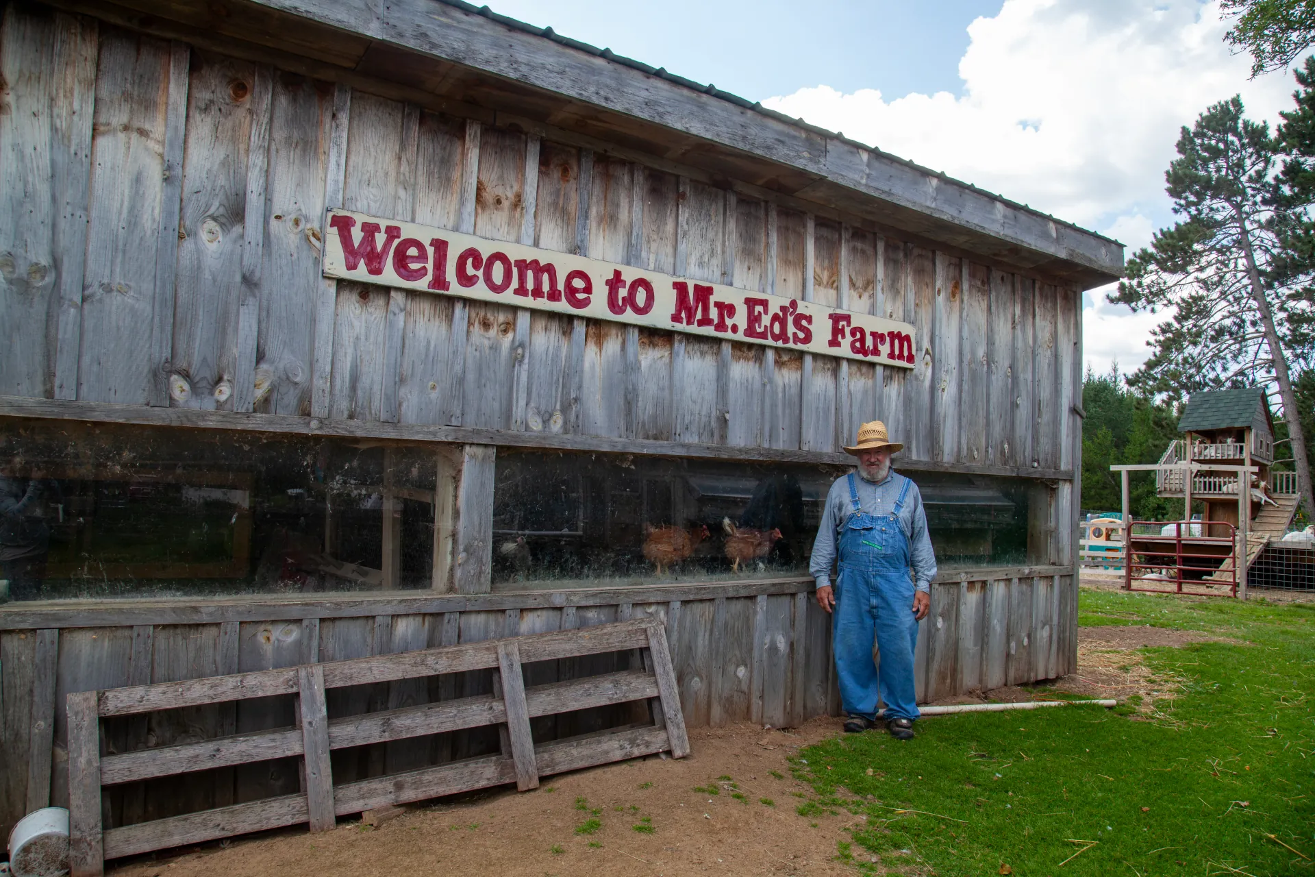 Mr. Ed with farm animals - Photo by Luke Mason